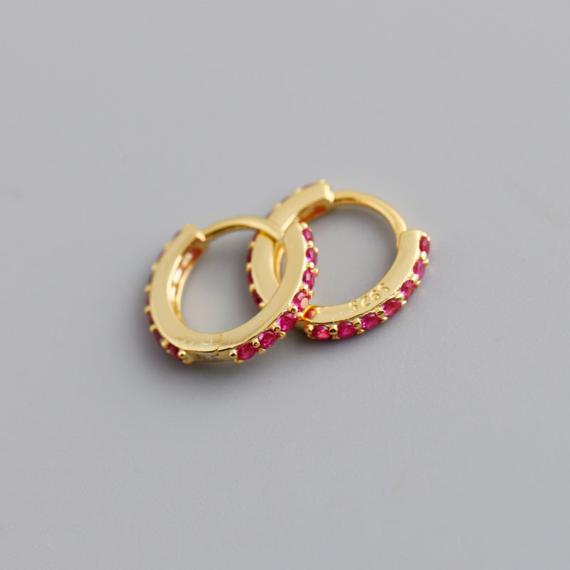 CRYSTAL HOOP EARRINGS
