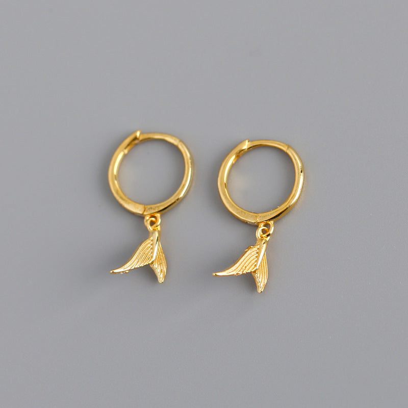 MERMAID TAIL HUGGIE HOOP EARRINGS
