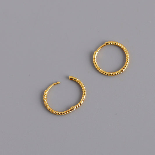 11mm ROPE  HOOP EARRINGS