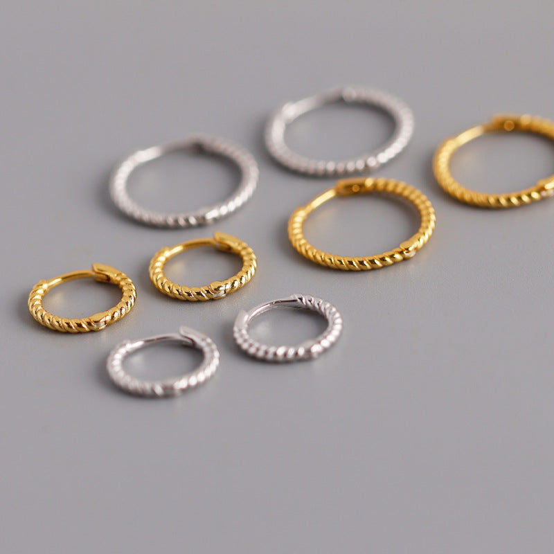 15mm ROPE  HOOP EARRINGS