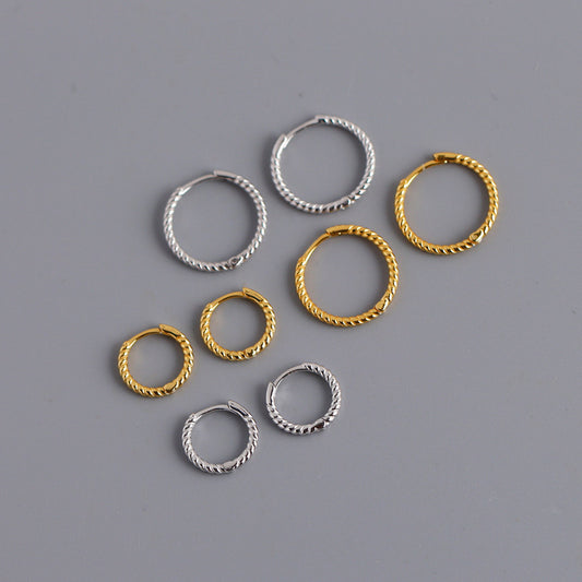 15mm ROPE  HOOP EARRINGS