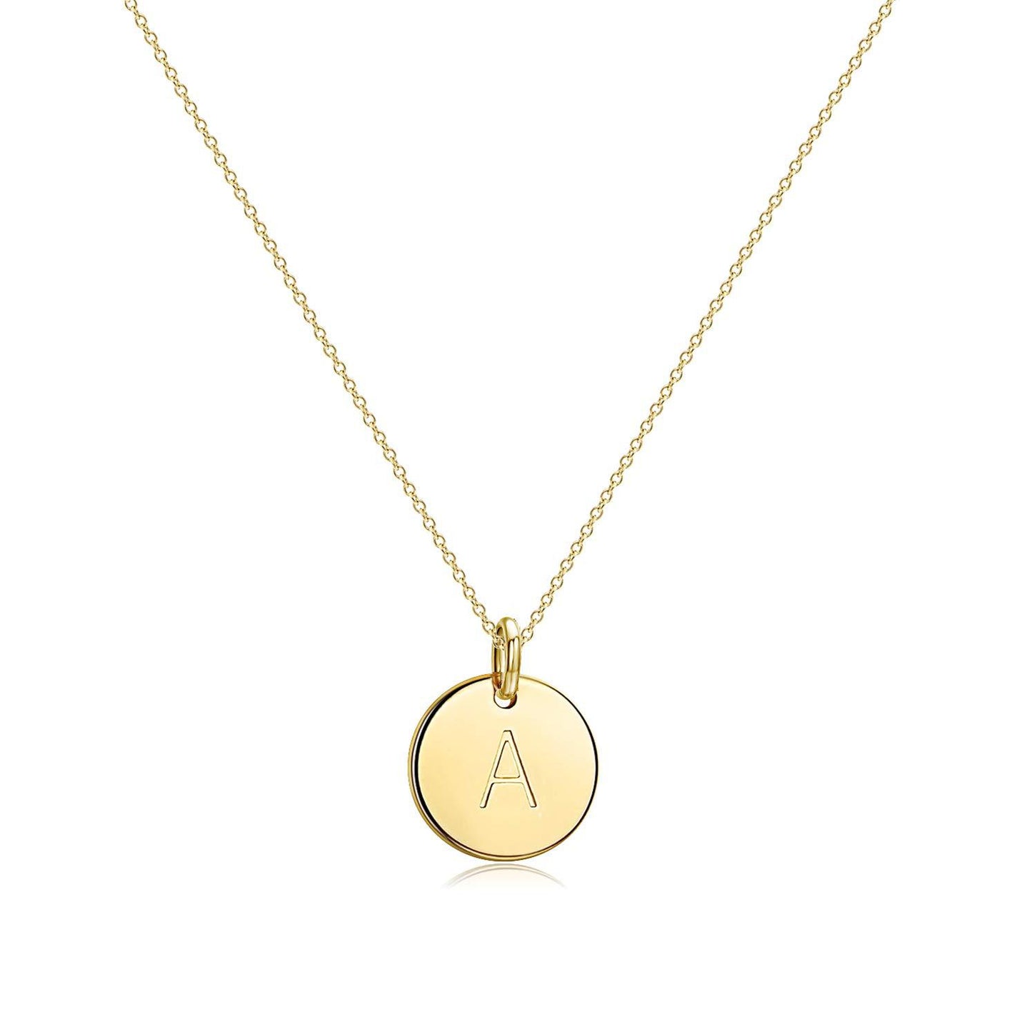 DISC INITIAL NECKLACES SILVER/GOLD
